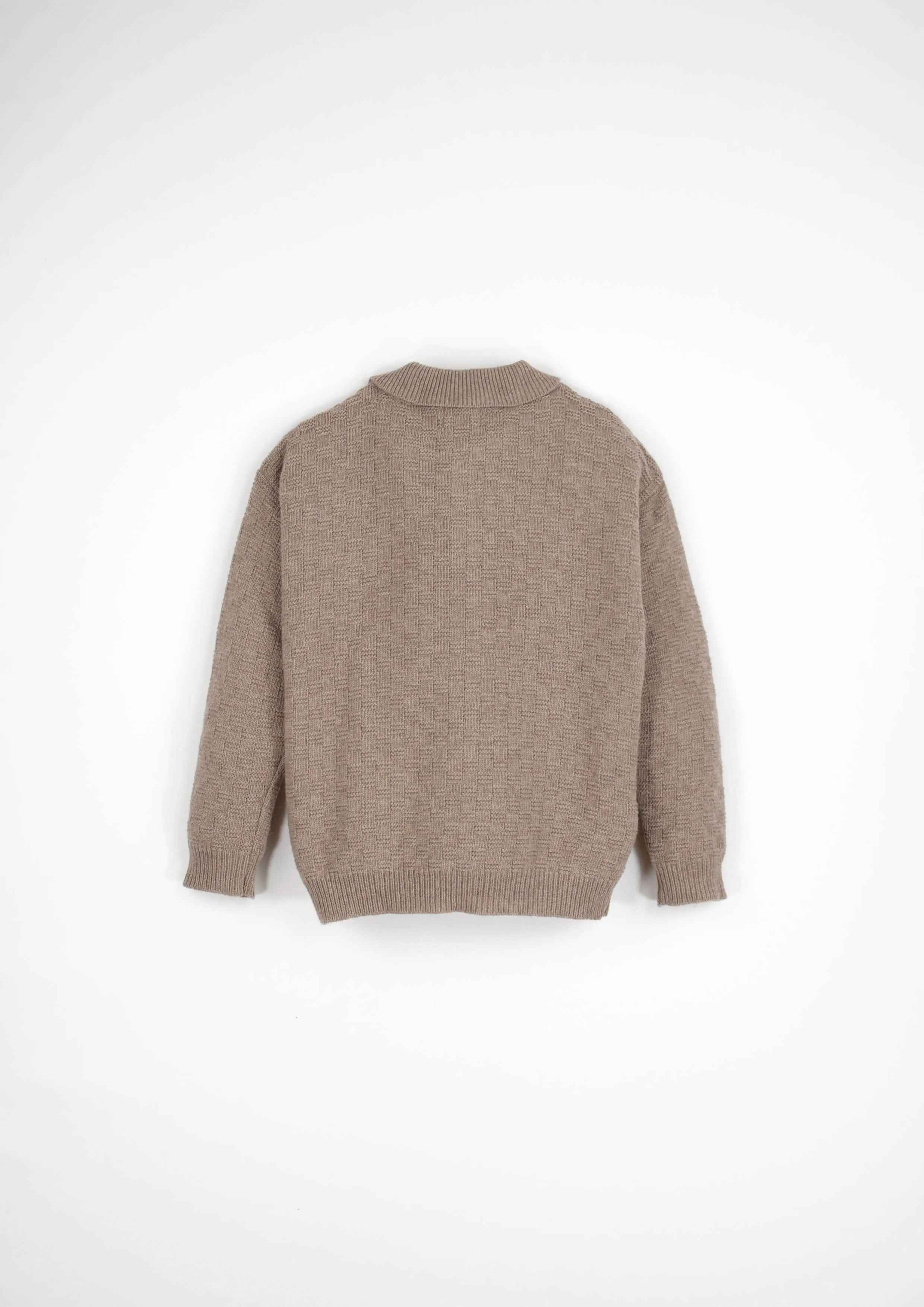 23.2-CAMEL TEXURED JERSEY W/COLLAR