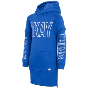 4F OKAY Royal Blue Long Hoodies 710