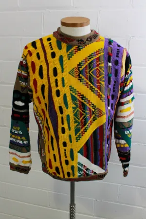 80s Coogi Australia Abstract Knit Sweater, Large