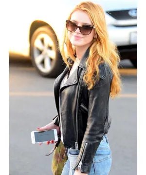 Bella Thorne Biker Leather Jacket