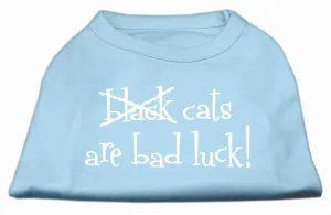 Black Cats are Bad Luck Screen Print Shirt Baby Blue XXL (18)