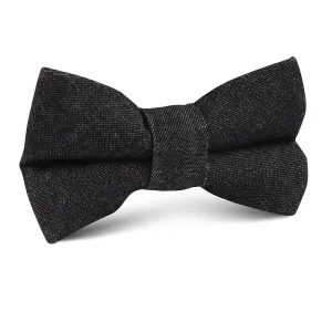 Black Denim Jeans Cotton Kids Bow Tie