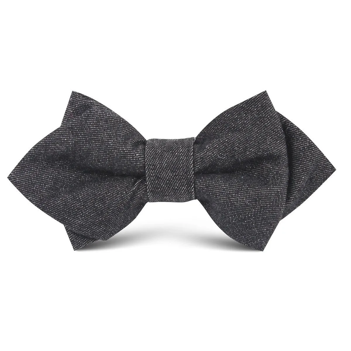 Black Denim Jeans Cotton Kids Diamond Bow Tie