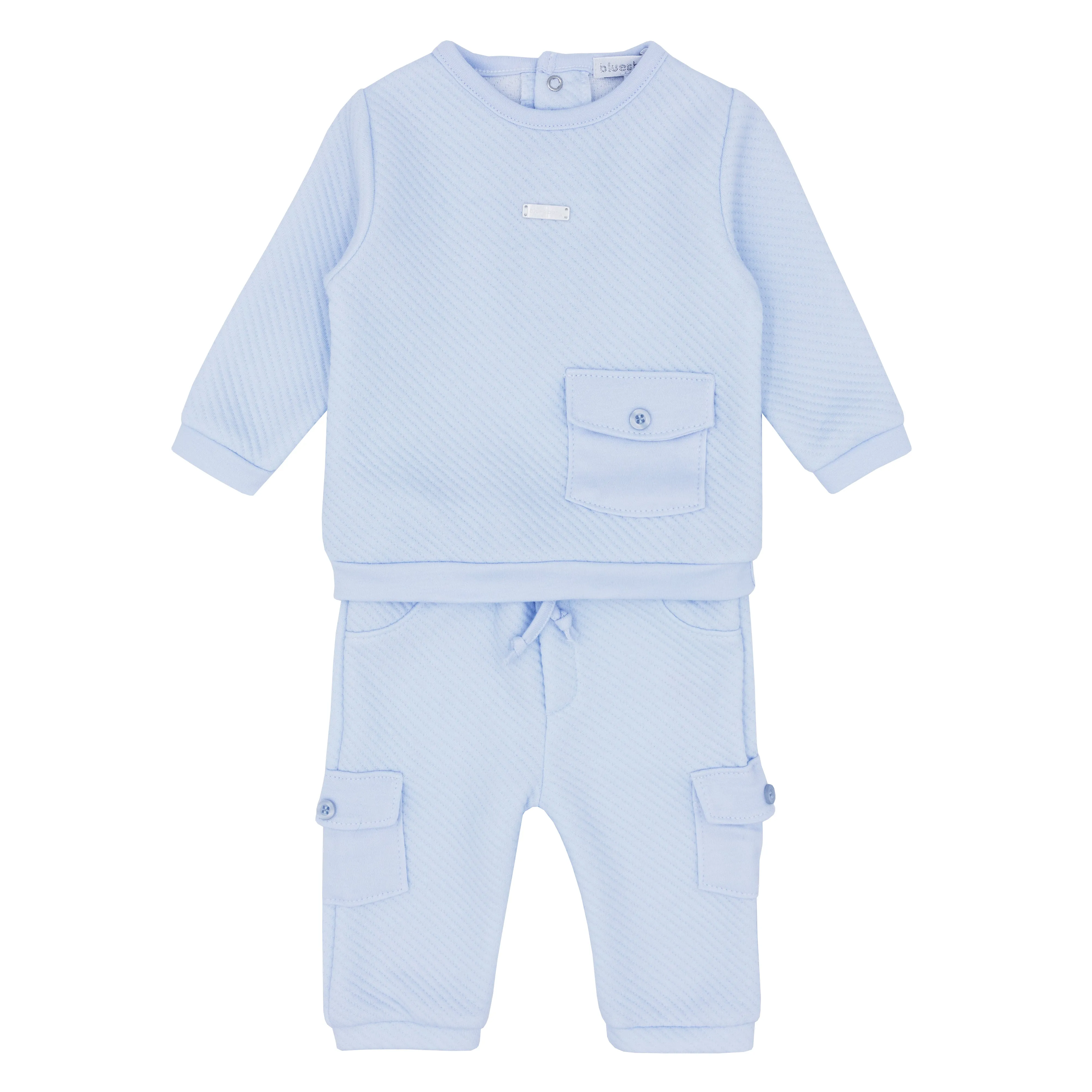 Blues Baby quilted 2 piece set