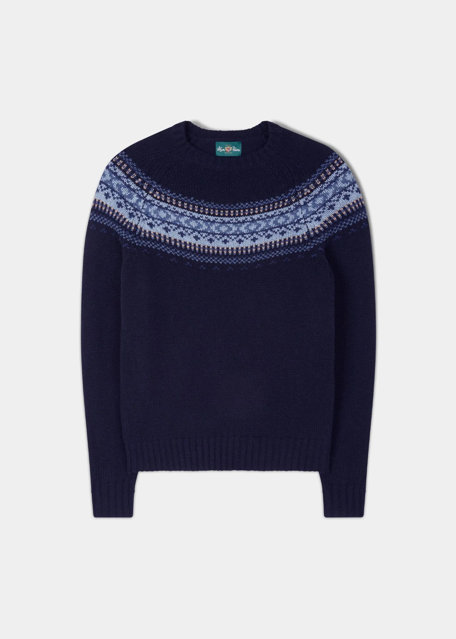 Buckie Shetland Fair Isle Yolk Crew Neck - Concord Base