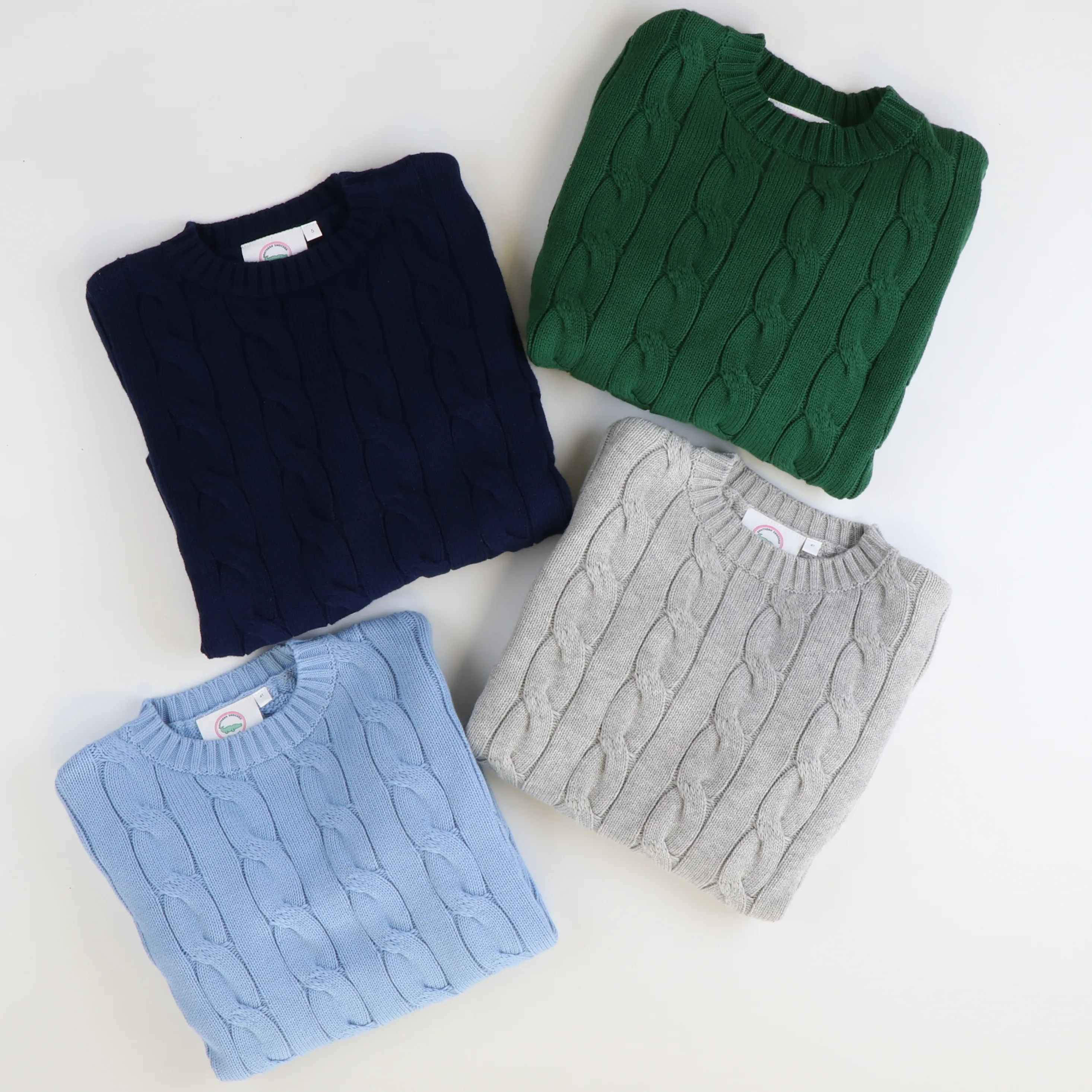 Cable Knit Sweater - Light Blue (Unisex)