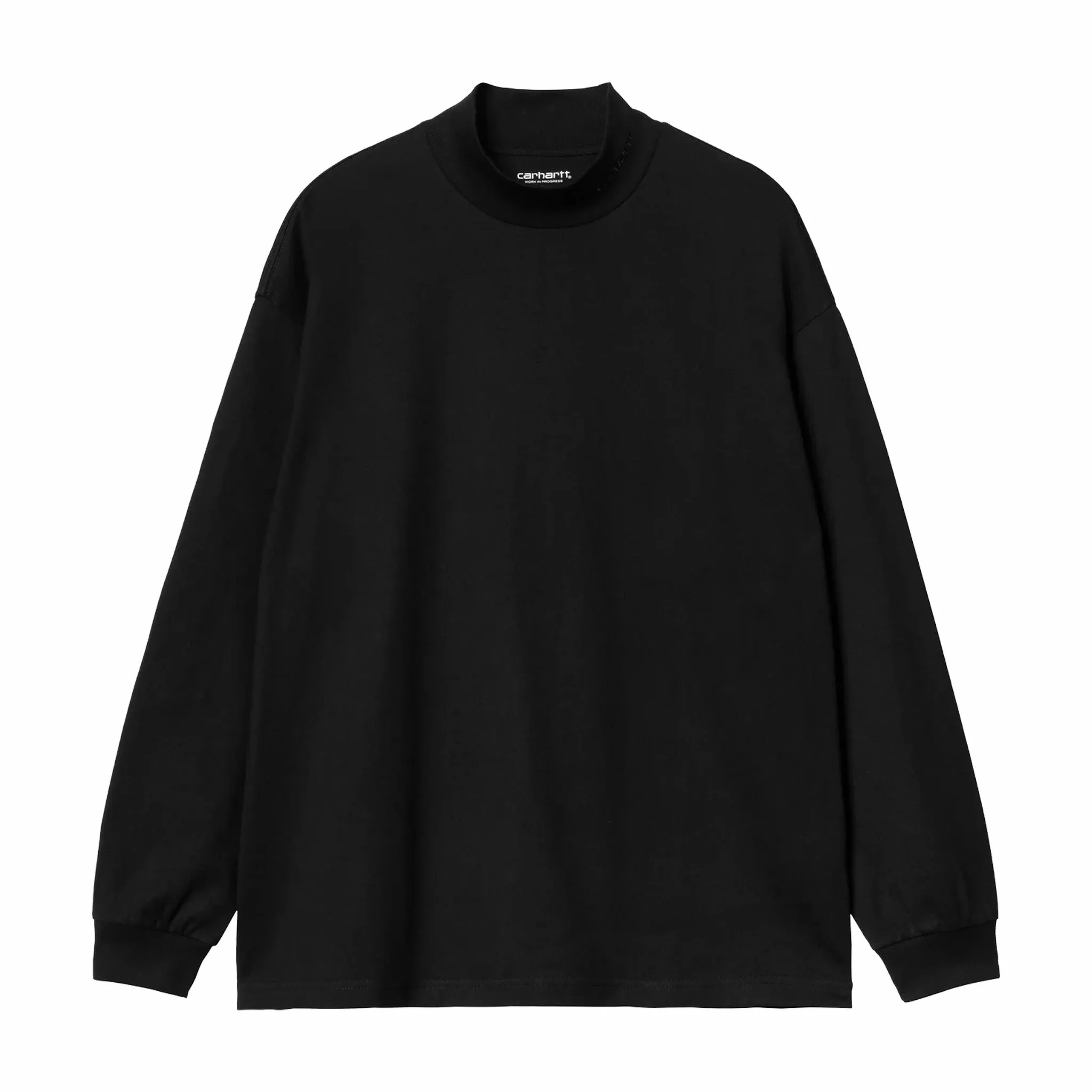 Carhartt WIP Script Mockneck Long Sleeve T-Shirt (Black)