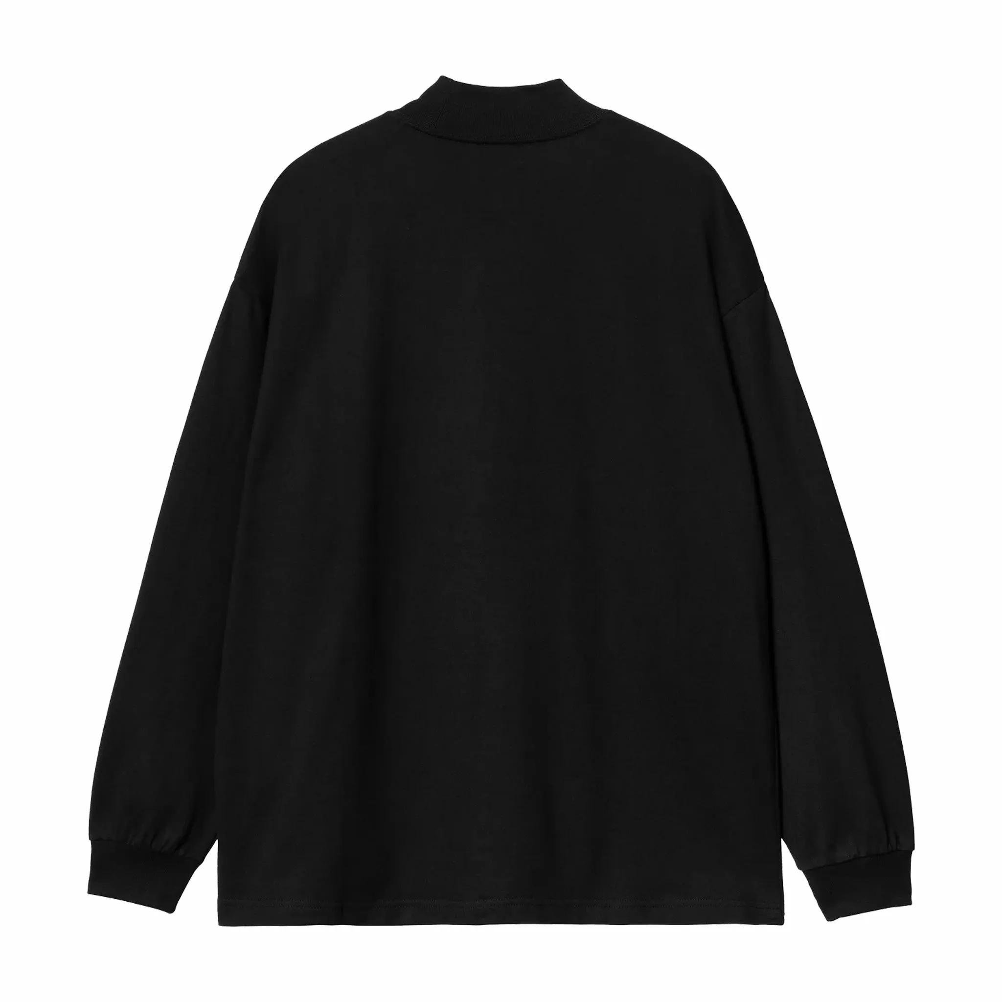 Carhartt WIP Script Mockneck Long Sleeve T-Shirt (Black)