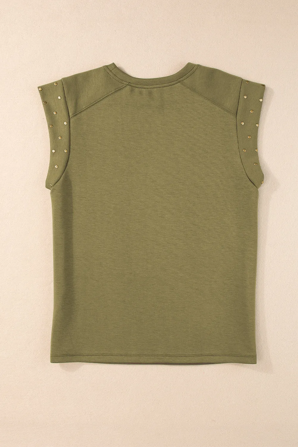 Dark Grey Casual Studded Round Neck T Shirt