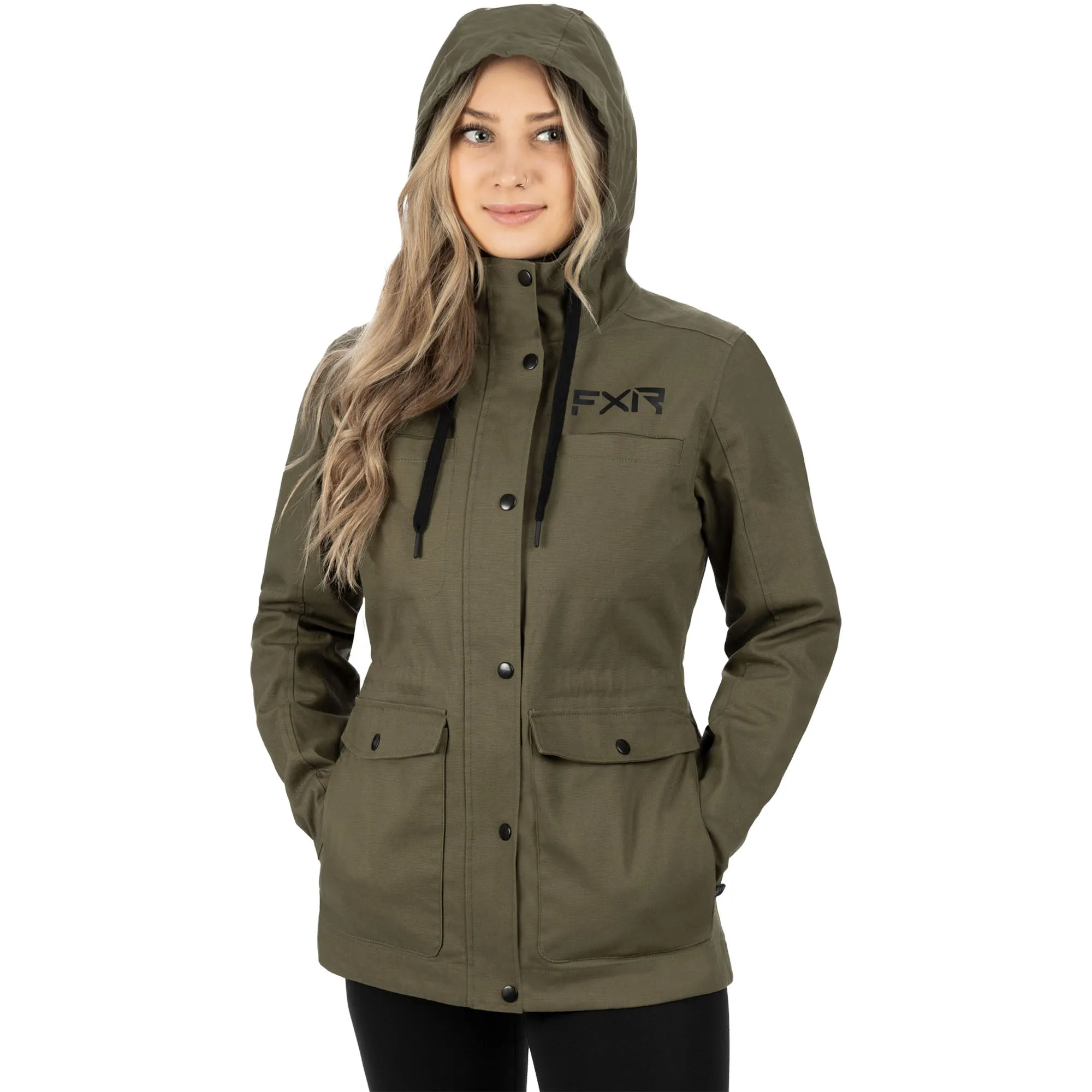 FXR Ivy Canvas Snowmobile Jacket Army Green