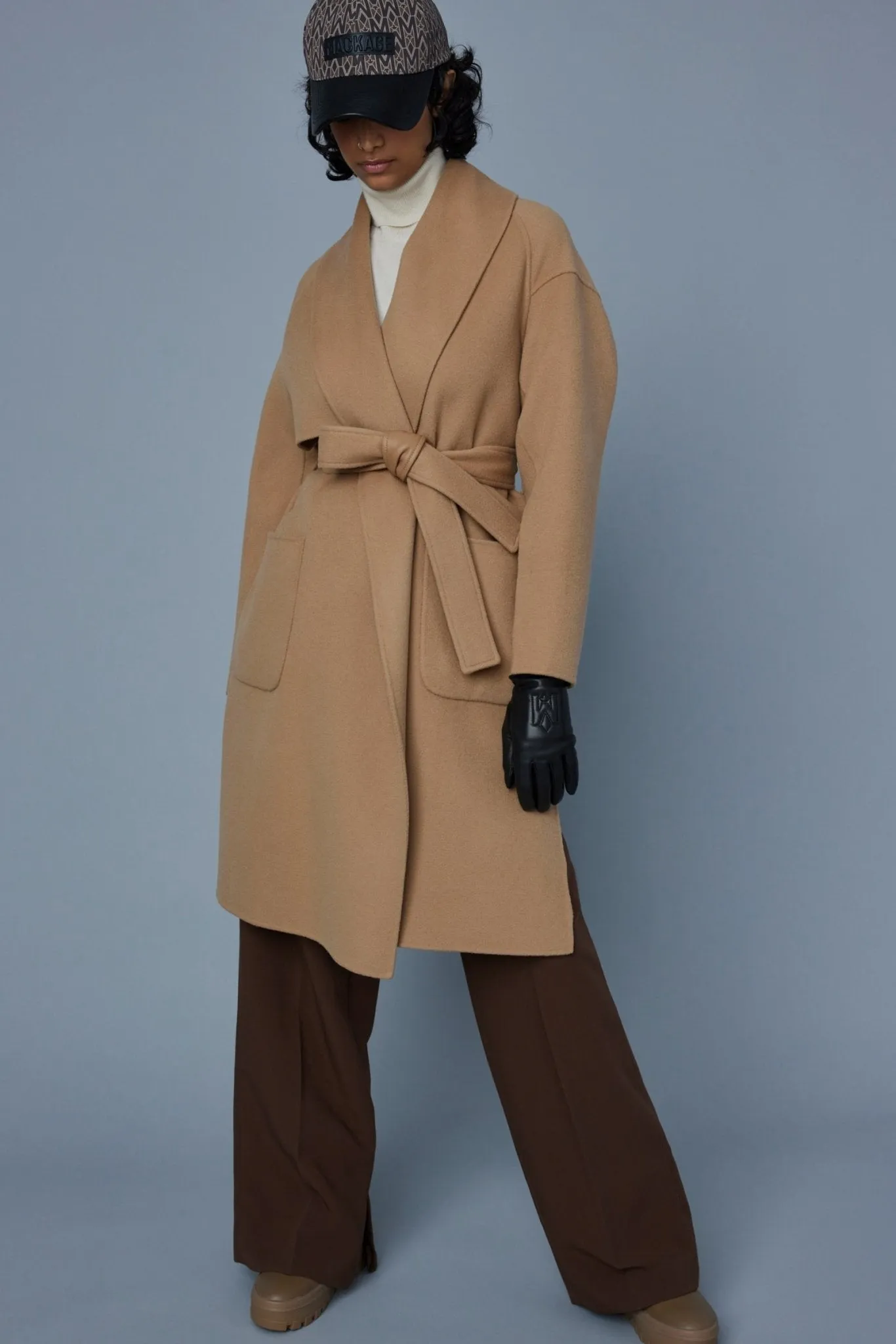 MACKAGE THALIA - Double-Face Wool Robe Coat