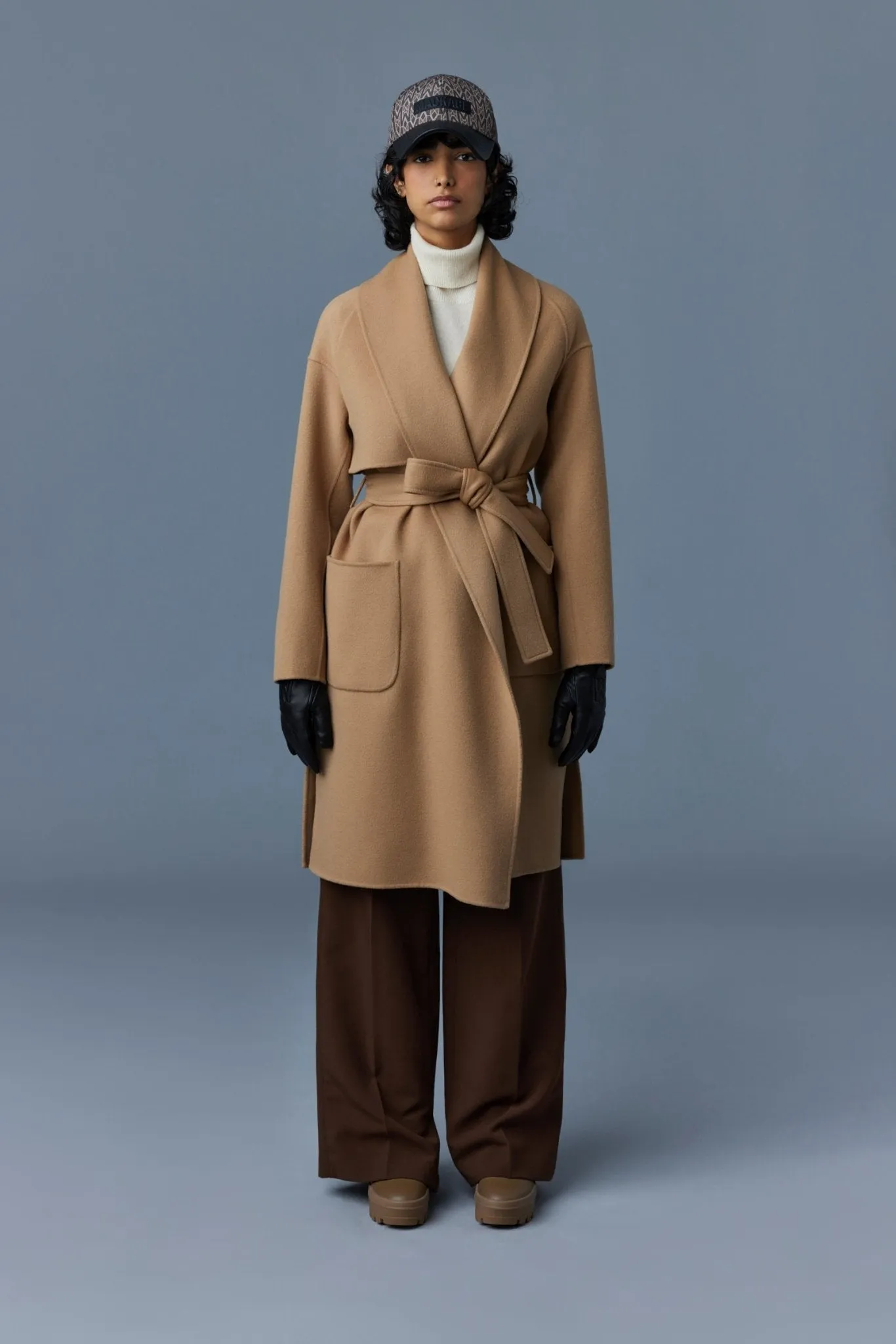 MACKAGE THALIA - Double-Face Wool Robe Coat