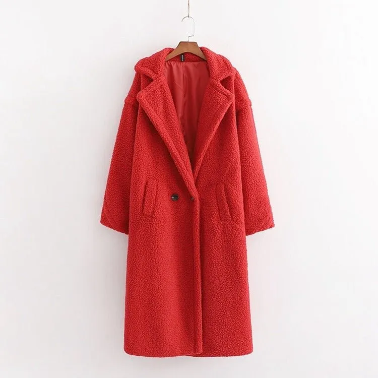 Pre Order:  Large Lapel Plush Winter Coat - @jariatudanita