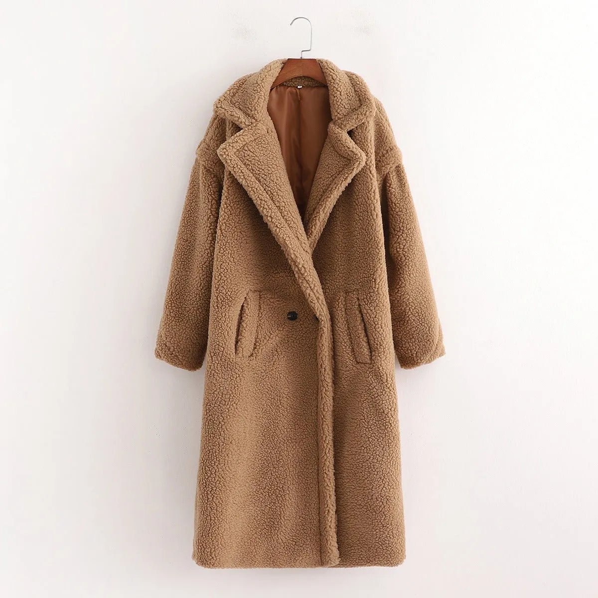 Pre Order:  Large Lapel Plush Winter Coat - @jariatudanita