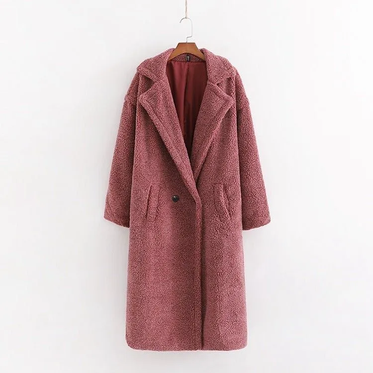 Pre Order:  Large Lapel Plush Winter Coat - @jariatudanita