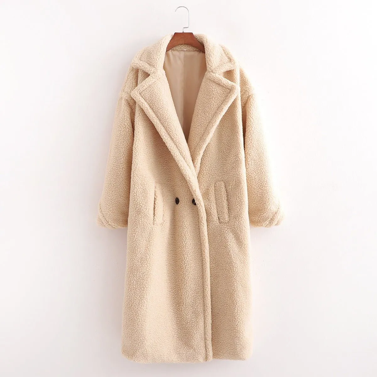 Pre Order:  Large Lapel Plush Winter Coat - @jariatudanita