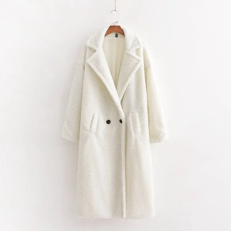 Pre Order:  Large Lapel Plush Winter Coat - @jariatudanita