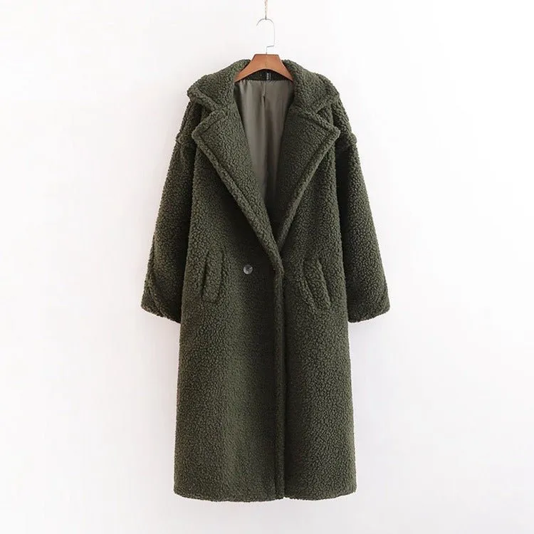 Pre Order:  Large Lapel Plush Winter Coat - @jariatudanita