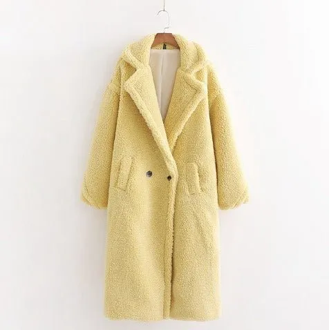 Pre Order:  Large Lapel Plush Winter Coat - @jariatudanita