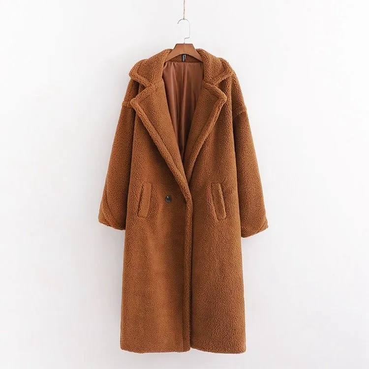 Pre Order:  Large Lapel Plush Winter Coat - @jariatudanita