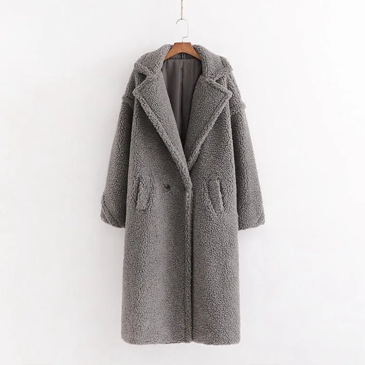 Pre Order:  Large Lapel Plush Winter Coat - @theestylishp