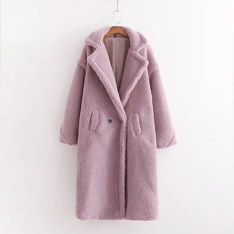 Pre Order:  Large Lapel Plush Winter Coat - @theestylishp