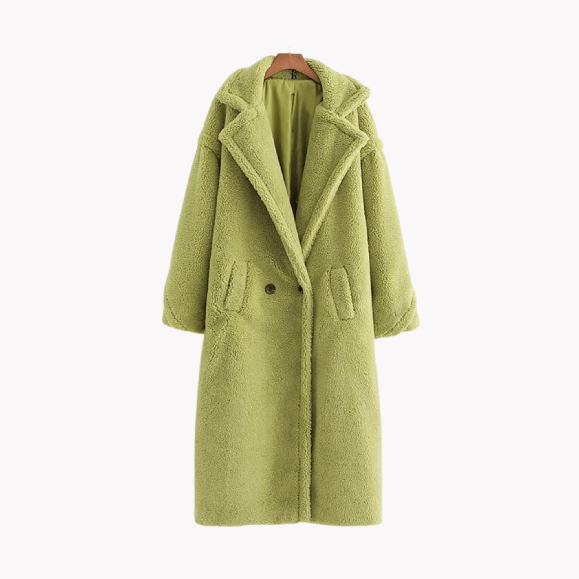 Pre Order:  Large Lapel Plush Winter Coat