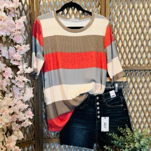 Striped Boho Colors Top